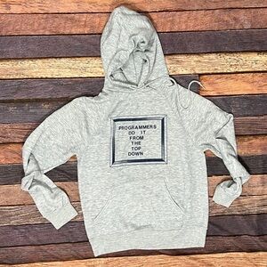 Vintage Programmers Do It From the Top Down 1980s Hoodie Sweatshirt